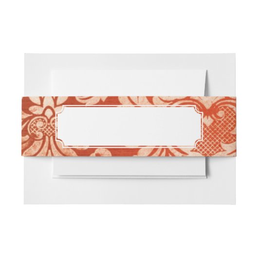 花のヴィンテージの壁紙の背景 招待状ベリーバンド (正面例)