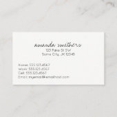 花のヴィンテージの水彩画のお母さんの接触呼出し コーリングカード (裏面)