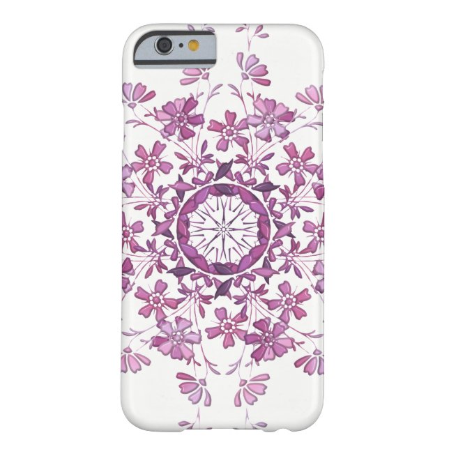 花のヴィンテージの紫色の曼荼羅 Case-Mate iPhoneケース (裏面)