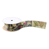 花のヴィンテージの芸術ウィリアム・モリスの生命の樹 サテンリボン (リール)