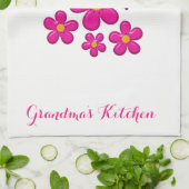 花のヴィンテージの要素 キッチンタオル (折り畳み)