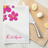 花のヴィンテージの要素 キッチンタオル (四つ折り)