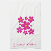 花のヴィンテージの要素 キッチンタオル (縦)