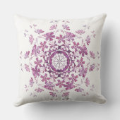 花のヴィンテージの要素 クッション (裏面)