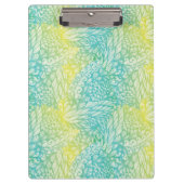 花のヴィンテージの黄色および青の勾配 クリップボード (正面)