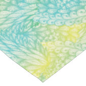 花のヴィンテージの黄色および青の勾配 テーブルクロス (アングル)