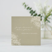 花のヴィンテージエンゲージメント発表カード 案内状 (スタンド正面)