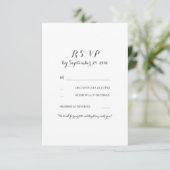 花のヴィンテージ海軍結婚式のrsvp 出欠カード (スタンド正面)