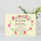 花のヴィンテージ結婚式招待状 招待状 (スタンド正面)