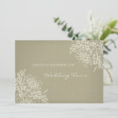 花のヴィンテージ結婚誓約更新招待状 招待状 (スタンド正面)