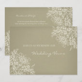 花のヴィンテージ結婚誓約更新招待状 招待状 (正面/裏面)