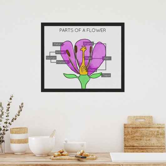 花の一部 ポスター (キッチン)