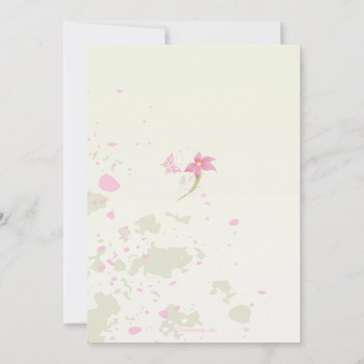 花の三日月形の母の日の招待状 招待状 (裏面)