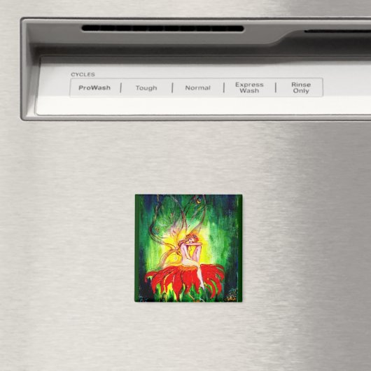 花の上で夢を見る妖精 マグネット (インサイチュ (食洗機))