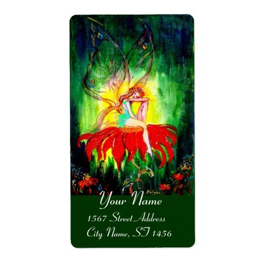 花の上で夢を見る妖精 ラベル (正面)