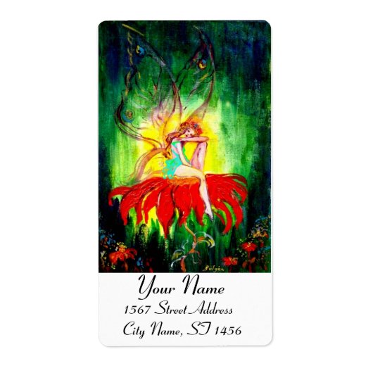 花の上で夢を見る妖精 ラベル (正面)