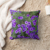 花の上に紫色のフロックス クッション (ブランケット)