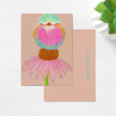 花の上に～鳥を乗せたアセオ・アート・カード (デスク)