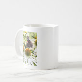 花の上のオオカバマダラ コーヒーマグカップ (正面左)