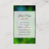 花の上の美しい蝶 名刺 (裏面)