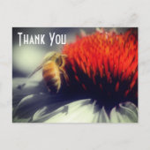 花の上の蜂 部分カラー ありがとうございます ポストカード (正面)