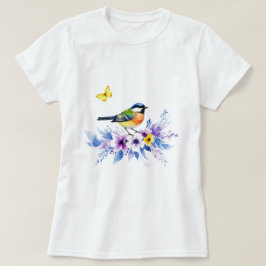 花の上の鳥 Tシャツ
