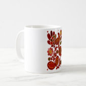 花の上の鶏 コーヒーマグカップ (正面左)