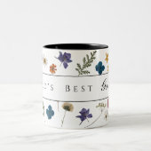 花の世界のおばあちゃん最高のの母の日 ツートーンマグカップ (中央)