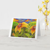 花の世界のグリーティングカード カード (黄色い花)