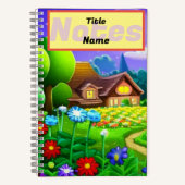 花の世界スパイラルノート ノートブック (正面)