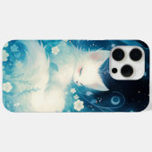 花の中でのびているホワイトフォックス Case-Mate iPhoneケース (裏面 (横))
