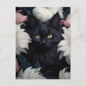 花の中でもかわいい猫 ポストカード (正面)