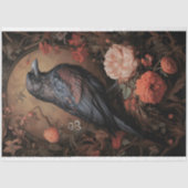 花の中でレイヴン2 Decopage紙 薄葉紙 (正面)