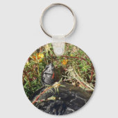 花の中で亀をつぶやく キーホルダー (正面)