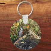 花の中で亀をつぶやく キーホルダー (正面)