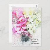 花の中で地球が笑うキャンバスフローラはがき ポストカード (正面/裏面)