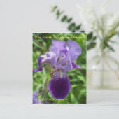 花の中で地球が笑う – アイリス ポストカード (スタンド正面)