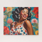 花の中で幸せ ジグソーパズル (横)