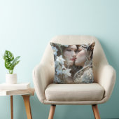 花の中で2人の女性を抱き締めること クッション (椅子)