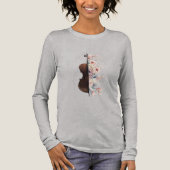 花の中にバイオリン。花束。 トライブレンドＴシャツ (正面)