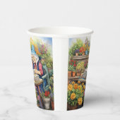 花の中に花のポット読ガーデンレディの本 紙コップ (右)