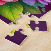 花の中に隠れカラフルた鳥 ジグソーパズル (側面)