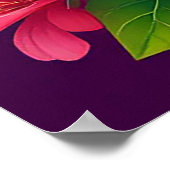 花の中に隠れカラフルた鳥 ポスター (角)