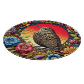 花の中のカラフル鳥 カッティングボード (角)