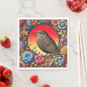 花の中のカラフル鳥 スタンダードランチョンナプキン (インサイチュ)