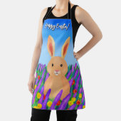 花の中のキュートなイースターバニー エプロン (インサイチュ)