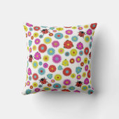 花の中のテントウムシ クッション (裏面)