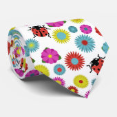 花の中のテントウムシ ネクタイ (ロール)