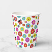 花の中のテントウムシ 紙コップ (正面)