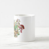 花の中のヒキガエル コーヒーマグカップ (中央)